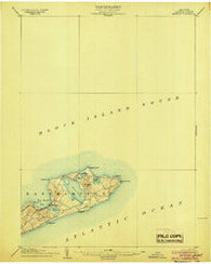 Montauk New York Historical topographic map, 1:62500 scale, 15 X 15 Minute, Year 1904