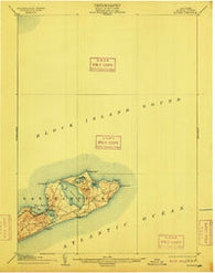 Montauk New York Historical topographic map, 1:62500 scale, 15 X 15 Minute, Year 1904