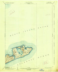 Montauk New York Historical topographic map, 1:62500 scale, 15 X 15 Minute, Year 1904