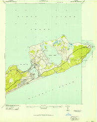Montauk Point New York Historical topographic map, 1:24000 scale, 7.5 X 7.5 Minute, Year 1942