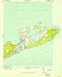 Montauk Point New York Historical topographic map, 1:24000 scale, 7.5 X 7.5 Minute, Year 1942