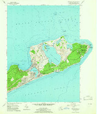 Montauk Point New York Historical topographic map, 1:24000 scale, 7.5 X 7.5 Minute, Year 1956