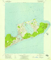 Montauk Point New York Historical topographic map, 1:24000 scale, 7.5 X 7.5 Minute, Year 1956