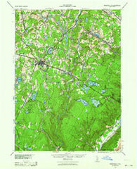 Monticello New York Historical topographic map, 1:62500 scale, 15 X 15 Minute, Year 1943