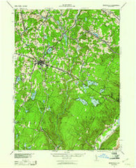 Monticello New York Historical topographic map, 1:62500 scale, 15 X 15 Minute, Year 1943
