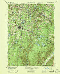 Monticello New York Historical topographic map, 1:62500 scale, 15 X 15 Minute, Year 1944