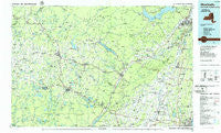 Monticello New York Historical topographic map, 1:100000 scale, 30 X 60 Minute, Year 1986