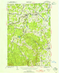 Mooers New York Historical topographic map, 1:62500 scale, 15 X 15 Minute, Year 1942