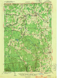 Mooers New York Historical topographic map, 1:62500 scale, 15 X 15 Minute, Year 1943