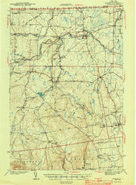Mooers New York Historical topographic map, 1:62500 scale, 15 X 15 Minute, Year 1943