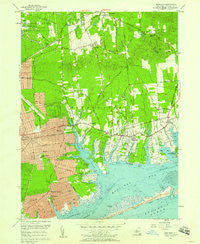 Moriches New York Historical topographic map, 1:24000 scale, 7.5 X 7.5 Minute, Year 1957