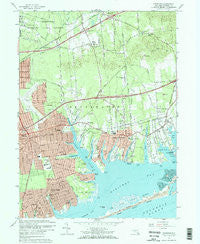 Moriches New York Historical topographic map, 1:24000 scale, 7.5 X 7.5 Minute, Year 1967