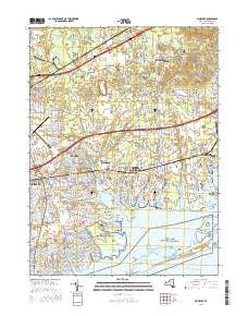 Moriches New York Current topographic map, 1:24000 scale, 7.5 X 7.5 Minute, Year 2016