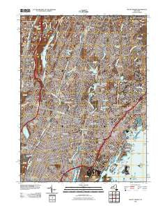 Mount Vernon New York Historical topographic map, 1:24000 scale, 7.5 X 7.5 Minute, Year 2010