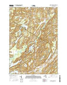 Muskellunge Lake New York Current topographic map, 1:24000 scale, 7.5 X 7.5 Minute, Year 2016