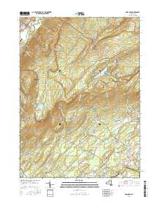 Napanoch New York Current topographic map, 1:24000 scale, 7.5 X 7.5 Minute, Year 2016