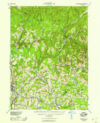 Neversink New York Historical topographic map, 1:62500 scale, 15 X 15 Minute, Year 1942