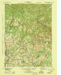 Neversink New York Historical topographic map, 1:62500 scale, 15 X 15 Minute, Year 1944