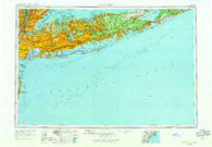 New York New York Historical topographic map, 1:250000 scale, 1 X 2 Degree, Year 1954