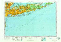 New York New York Historical topographic map, 1:250000 scale, 1 X 2 Degree, Year 1954
