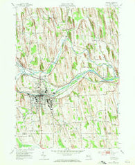 Newark New York Historical topographic map, 1:24000 scale, 7.5 X 7.5 Minute, Year 1952