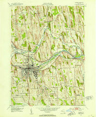 Newark New York Historical topographic map, 1:24000 scale, 7.5 X 7.5 Minute, Year 1952