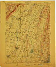 Newburg New York Historical topographic map, 1:62500 scale, 15 X 15 Minute, Year 1903