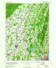 Newburgh New York Historical topographic map, 1:62500 scale, 15 X 15 Minute, Year 1946