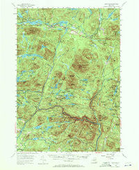 Newcomb New York Historical topographic map, 1:62500 scale, 15 X 15 Minute, Year 1954