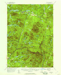 Newcomb New York Historical topographic map, 1:62500 scale, 15 X 15 Minute, Year 1954