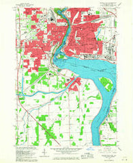 Niagara Falls New York Historical topographic map, 1:24000 scale, 7.5 X 7.5 Minute, Year 1965