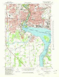 Niagara Falls New York Historical topographic map, 1:25000 scale, 7.5 X 7.5 Minute, Year 1980