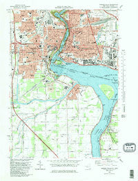 Niagara Falls New York Historical topographic map, 1:25000 scale, 7.5 X 7.5 Minute, Year 1980