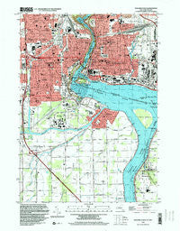 Niagara Falls New York Historical topographic map, 1:25000 scale, 7.5 X 7.5 Minute, Year 1995