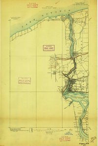 Niagara Falls New York Historical topographic map, 1:62500 scale, 15 X 15 Minute, Year 1896