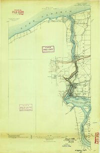 Niagara Falls New York Historical topographic map, 1:62500 scale, 15 X 15 Minute, Year 1896