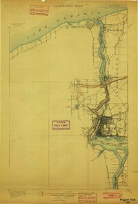 Niagara Falls New York Historical topographic map, 1:62500 scale, 15 X 15 Minute, Year 1901