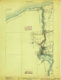 Niagara Falls New York Historical topographic map, 1:62500 scale, 15 X 15 Minute, Year 1901