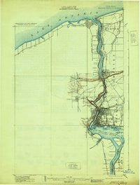 Niagara Falls New York Historical topographic map, 1:62500 scale, 15 X 15 Minute, Year 1901
