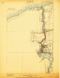 Niagara Falls New York Historical topographic map, 1:62500 scale, 15 X 15 Minute, Year 1901
