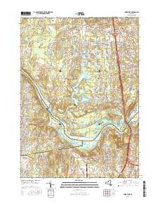 Niskayuna New York Current topographic map, 1:24000 scale, 7.5 X 7.5 Minute, Year 2016