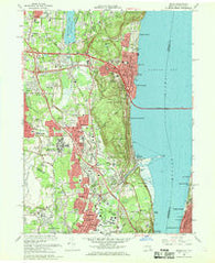Nyack New York Historical topographic map, 1:24000 scale, 7.5 X 7.5 Minute, Year 1967
