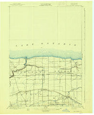 Oak Orchard New York Historical topographic map, 1:62500 scale, 15 X 15 Minute, Year 1897
