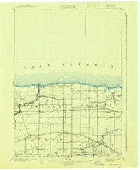 Oak Orchard New York Historical topographic map, 1:62500 scale, 15 X 15 Minute, Year 1897