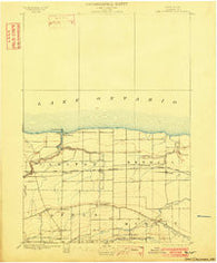 Oak Orchard New York Historical topographic map, 1:62500 scale, 15 X 15 Minute, Year 1897
