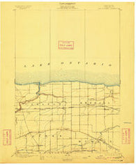 Oak Orchard New York Historical topographic map, 1:62500 scale, 15 X 15 Minute, Year 1897