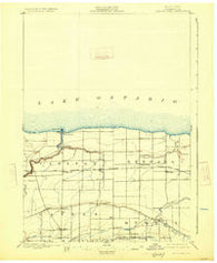 Oak Orchard New York Historical topographic map, 1:62500 scale, 15 X 15 Minute, Year 1897