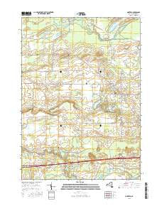 Oakfield New York Current topographic map, 1:24000 scale, 7.5 X 7.5 Minute, Year 2016