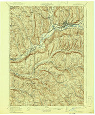 Oneonta New York Historical topographic map, 1:62500 scale, 15 X 15 Minute, Year 1918