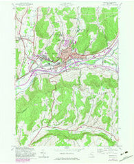Oneonta New York Historical topographic map, 1:24000 scale, 7.5 X 7.5 Minute, Year 1943